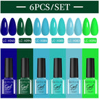 LILYCUTE Nagelgel-Politur-Set, Rosa Grün, Frühling, DIY-Nagelkunst-Design, lang anhaltend, Soak Off UV Gel, Maniküre, Malgel, Vernis-Kit