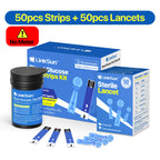 LinkSun G-425-1 Blutzuckermessgerät-Kit 50/100 Stück Teststreifen Lanzetten für Diabetes-Monitor Digitales Glukometer Blutzuckermessgerät