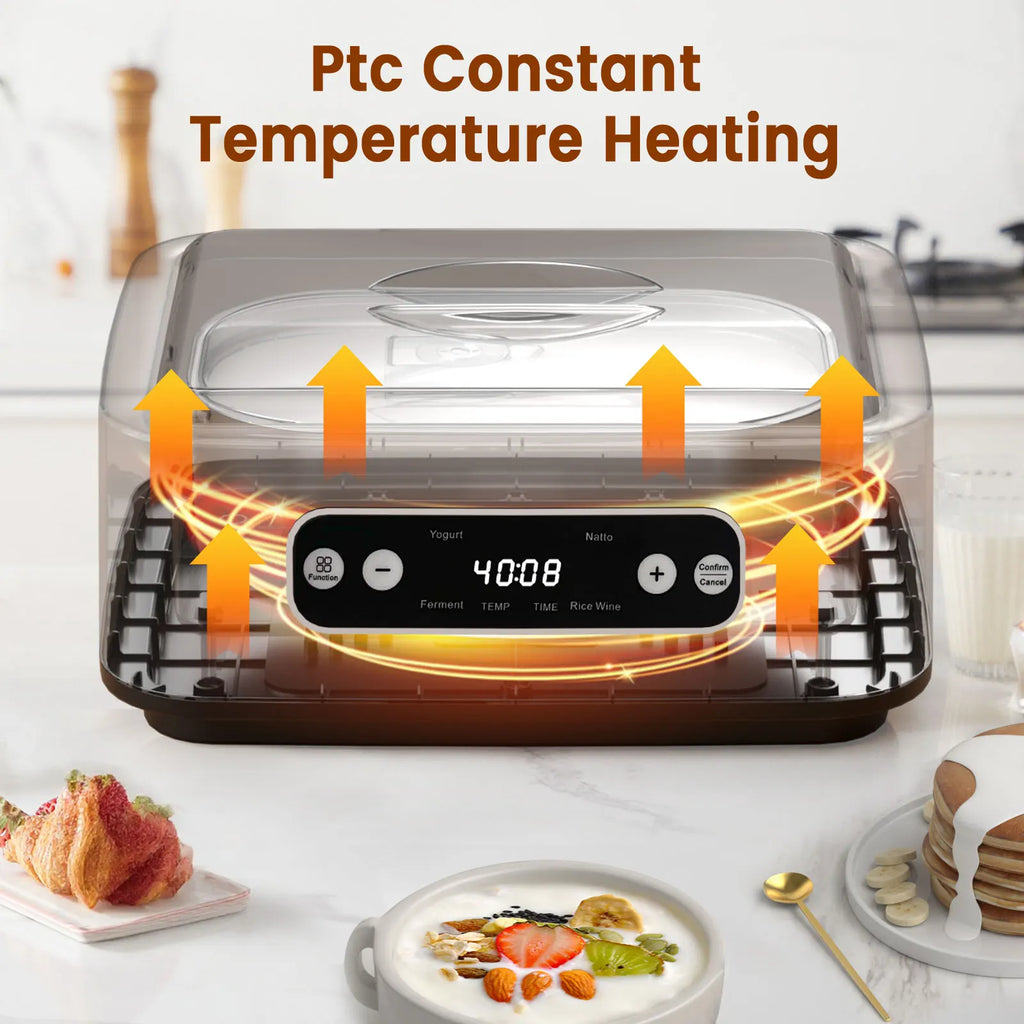 Umweltfreundlicher Probiotischer Joghurtbereiter mit Timer Intelligente Konstanttemperatur-Fermentiermaschine für Joghurt, Natto, Reiswein