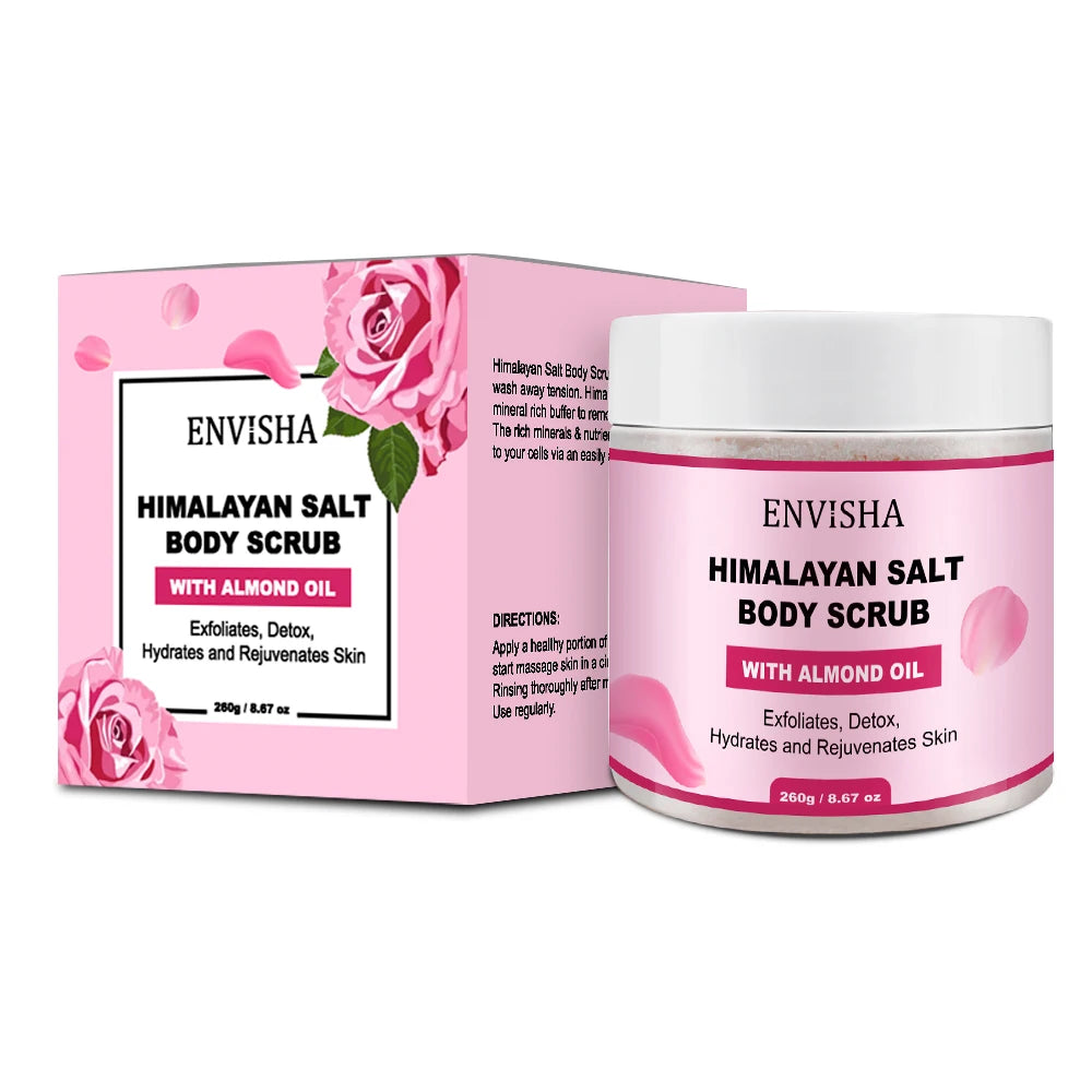 ENVISHA Schönheit Gesundheit Rose Körpermassage Badesalz Peeling Feuchtigkeitsspendend Nährend Hauterweichend Aufhellend Hautpflege Porenverkleinernd