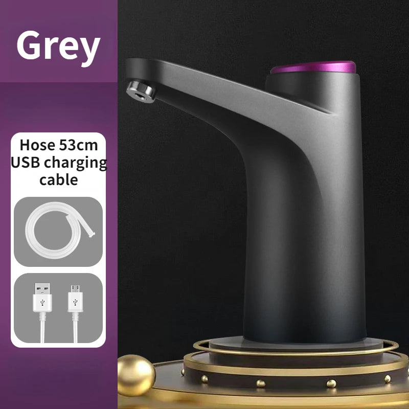 Automatischer Wasserspender, elektrische Wasserpumpe, Tastensteuerung, USB-Ladefunktion, tragbar für Küche, Büro, Outdoor, Getränkespender