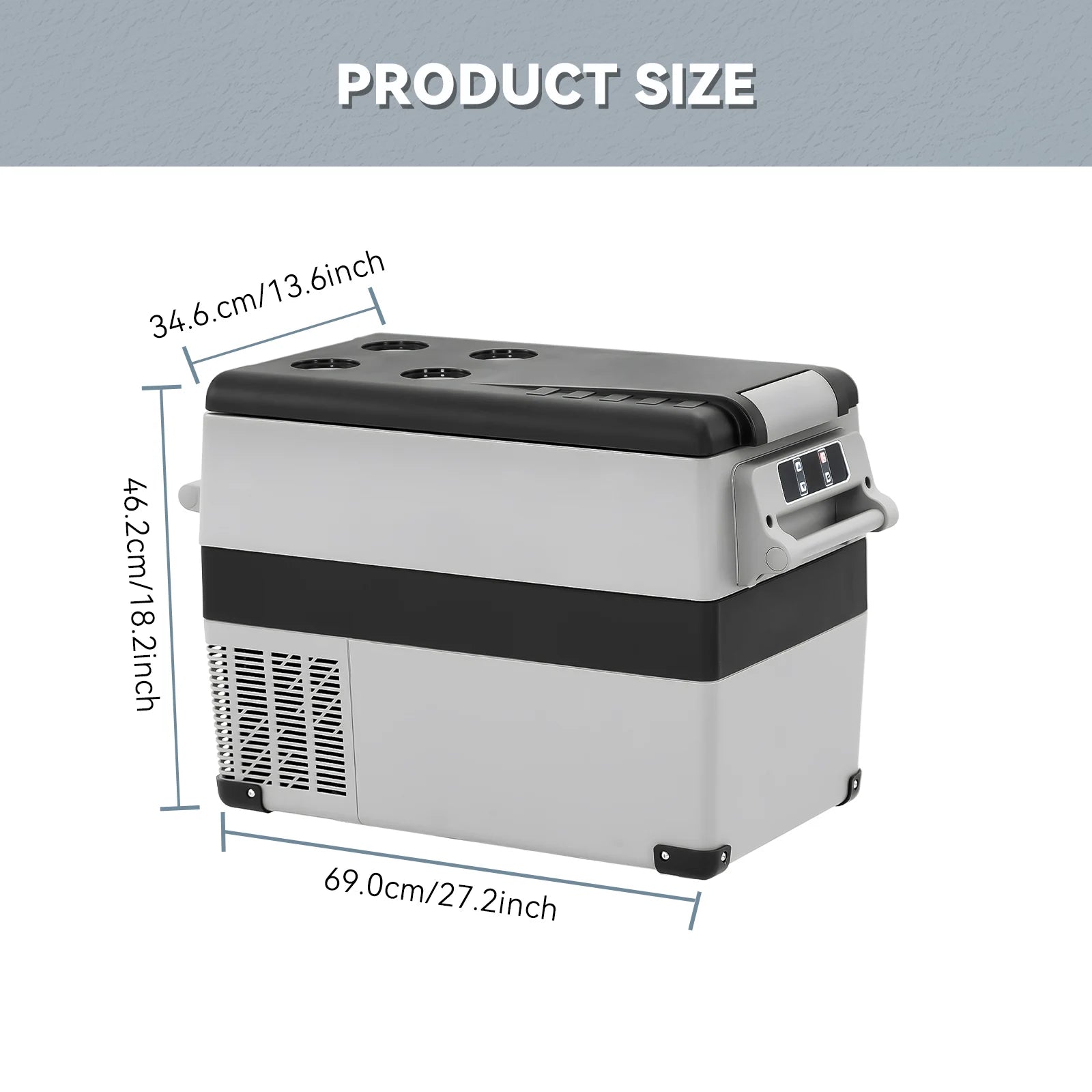 30L 35L 40L 45L 50L 55L Car Refrigerator DC 12V/24V Car Freezer Fridge -4℉~68℉ RV Portable Compressor Cooler Camping Travel