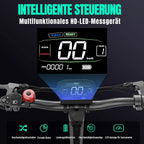 TODIMART G2 ABE E-Scooter, 48V 13Ah, 500W, 40-45km Reichweite, 20km/h, Doppelte Stoßdämpfer, Doppelte Scheibenbremsen, 10-Zoll Offroad-Reifen