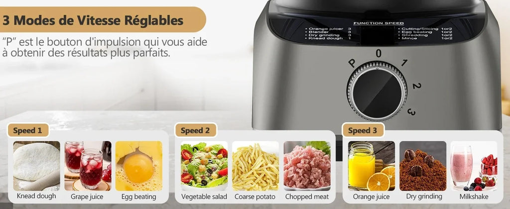 Food Processor, 11-in-1 Multifunctional Kitchen Machine with 2.5L Bowl & 1.5L Blender