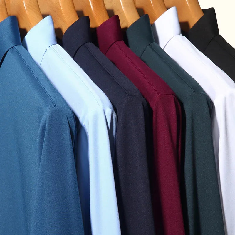 Premium Herren Ultra-Stretch Hemd – Hochwertiges seidiges Business Hemd mit langen Ärmeln für den Business- und Freizeitbereich