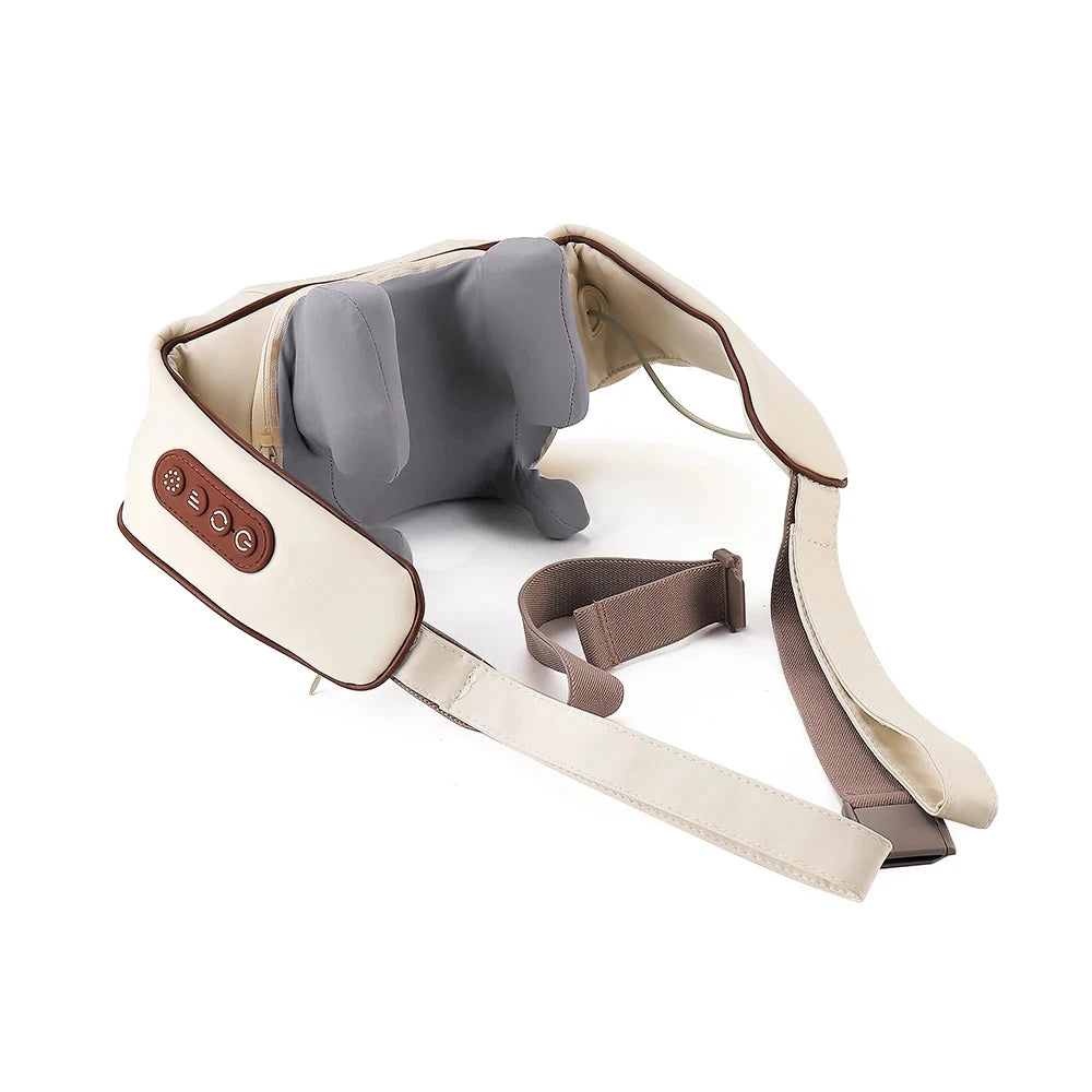 Foreverlily 26W Bürstenloser Motor Nacken- und Schultermassagegerät Kabelloses Nacken- und Rückenmassage-Schal Nackenmassager