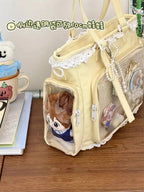 Neue Y2K Süße Japanische Ita Bag Lolita Mädchen Transparente Umhängetasche Große Kapazität Umhängetasche Lässige Tasche DIY Display Handtaschen