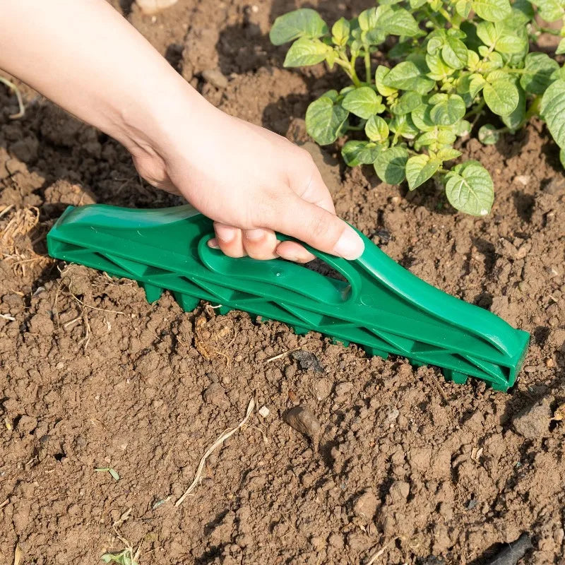 Handsaatgutbohrer 12-Loch, schnelles Säen, Samen-im-Boden-Graber und Bodenabstandshalter, Pflanzhilfen für effizientes Gärtnern, Gartensägerät