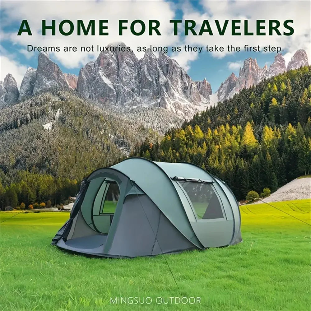 5-8 Personen Schnellaufbau-Wurfzelt wasserdichtes Campingbootzelt Outdoor-Zelt vollautomatisch Pop-Up