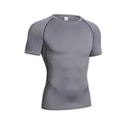 Herren Kompressions-Langarmshirt Schwarz Fitness-T-Shirt Männer Laufen Schnelltrocknend Gym-Top Sonnenschutz Sport-Baselayer
