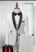 Herren Casual Business Anzug Smoking High End Marken Boutique Mode Sakko Weste Hose Bräutigam Hochzeitsanzug Party Anzug