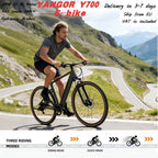 YANGOR 250W E-Bike, 28" Ultraleichter Rahmen, große Reichweite, Stadt- & Rennrad, geeignet für Damen und Herren E-Bike CE EU