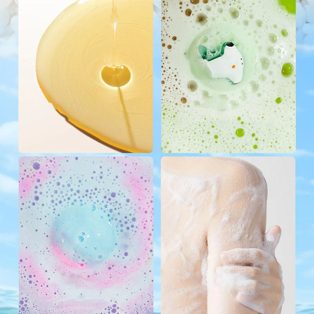 12 Stück Kinder-Badebomben mit Überraschungs-Meerestierspielzeug im Inneren, Ocean-Badesalzbälle, einzigartig, lindert Müdigkeit, sichere Inhaltsstoffe