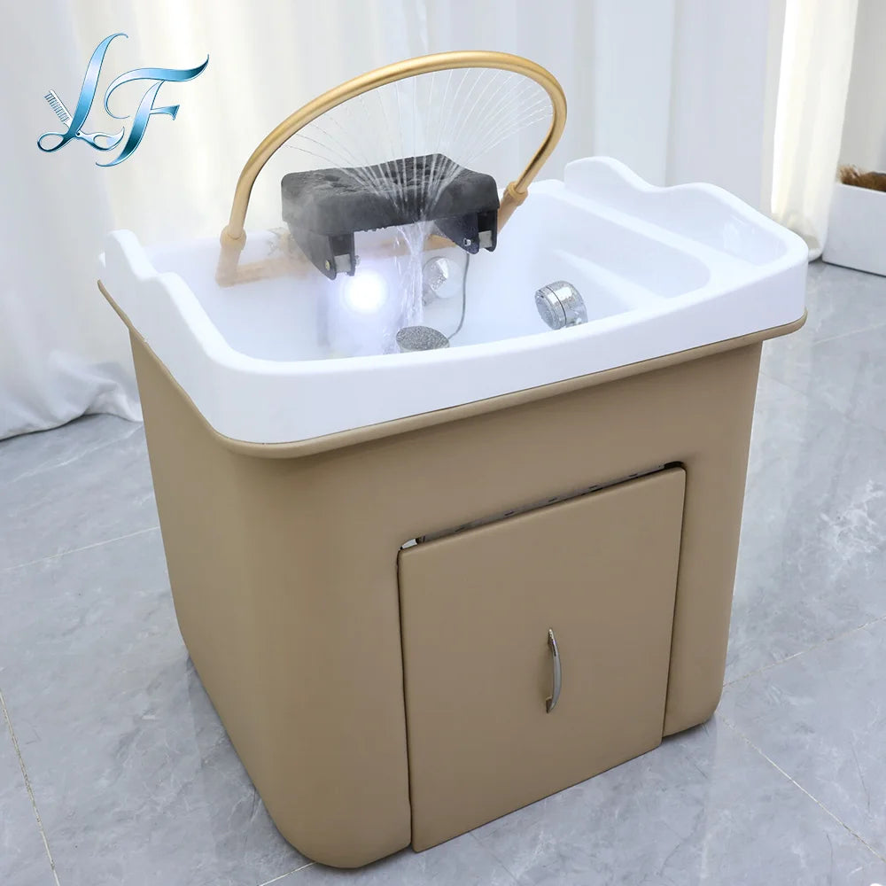 Haarwaschbecken Wassertank Tragbares Shampoofach Acrylbeckenschüssel Haarpflege- und Stylinggeräte für Schönheitssalon