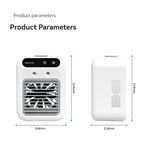 Kabelloser Klimaanlagen-Mini-Ventilator, tragbarer Luftkühler, 500 ml Eiswassersprühbefeuchter für den Heimgebrauch, Klimaanlagen-Nebelventilator, USB