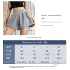 Damen Freizeit Sport Anti-Exposition Falsche Zweiteilige Abnehmende Sport Fitness Nackt Yoga Atmungsaktive Shorts