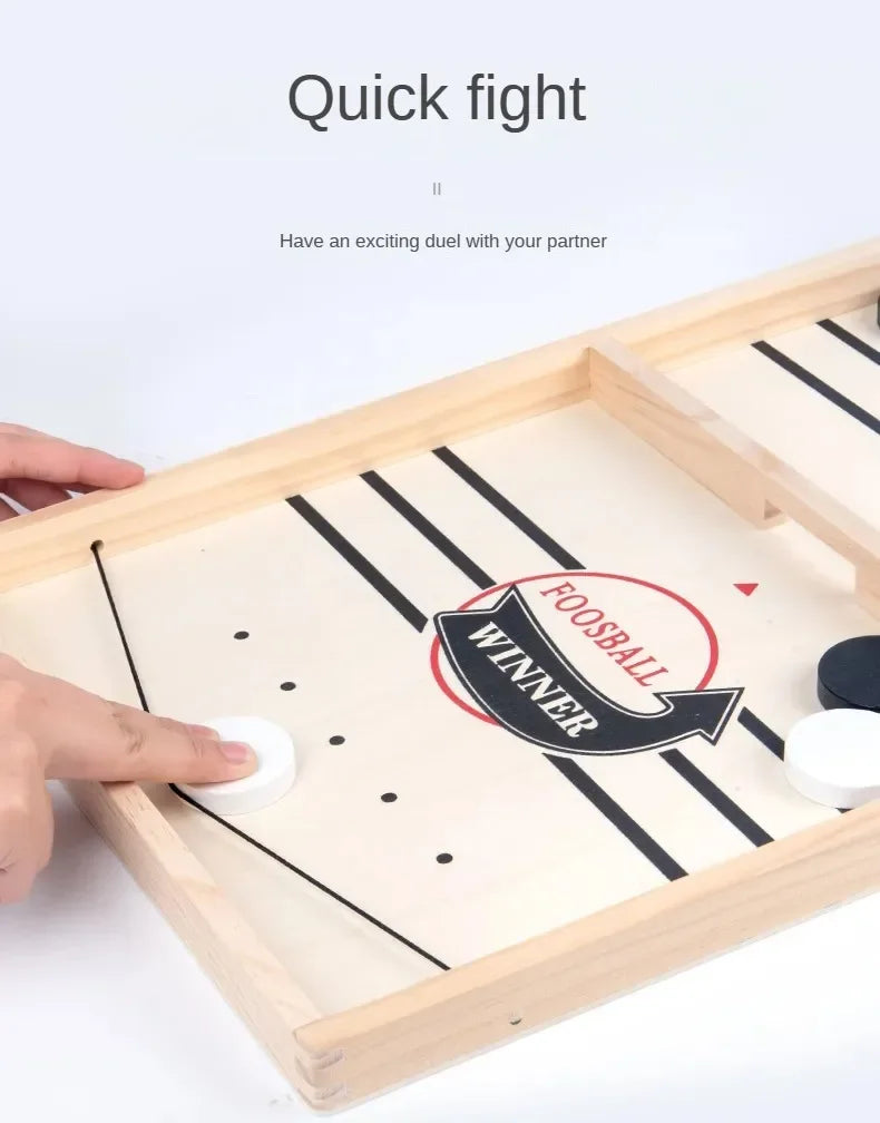 Tischfußball-Gewinner-Spiele Tischhockey-Spiel Katapult-Schach Eltern-Kind-interaktives Spielzeug Schnelles Schleuder-Puck-Brettspielzeug für Kinder