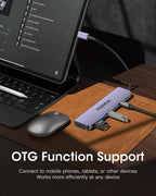 FORIDA USB-Hub Typ C 10 Gbit/s USB-C-Splitter PD 100 W Stromladung USB 3.2 Gen2 Adapter für Laptop MacBook Desktop Tablet