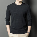 2025 Neuer Herren-Freizeitpullover Rundhals Langarm Strickpullover Rautenmuster Mode Vielseitiges Oberteil 2029