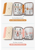MR.GREEN Premium Maniküre-Set: Profi-Edelstahlwerkzeuge mit klaren Linien & reisefertigem Design, tragbare Tasche