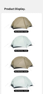Naturehike Mongar UL 2 Zelt 2 Personen Trekkingzelt 20D Ultraleichtes Reisezelt Wasserdichtes Wanderzelt Überlebenszelt Outdoor Camping Zelt