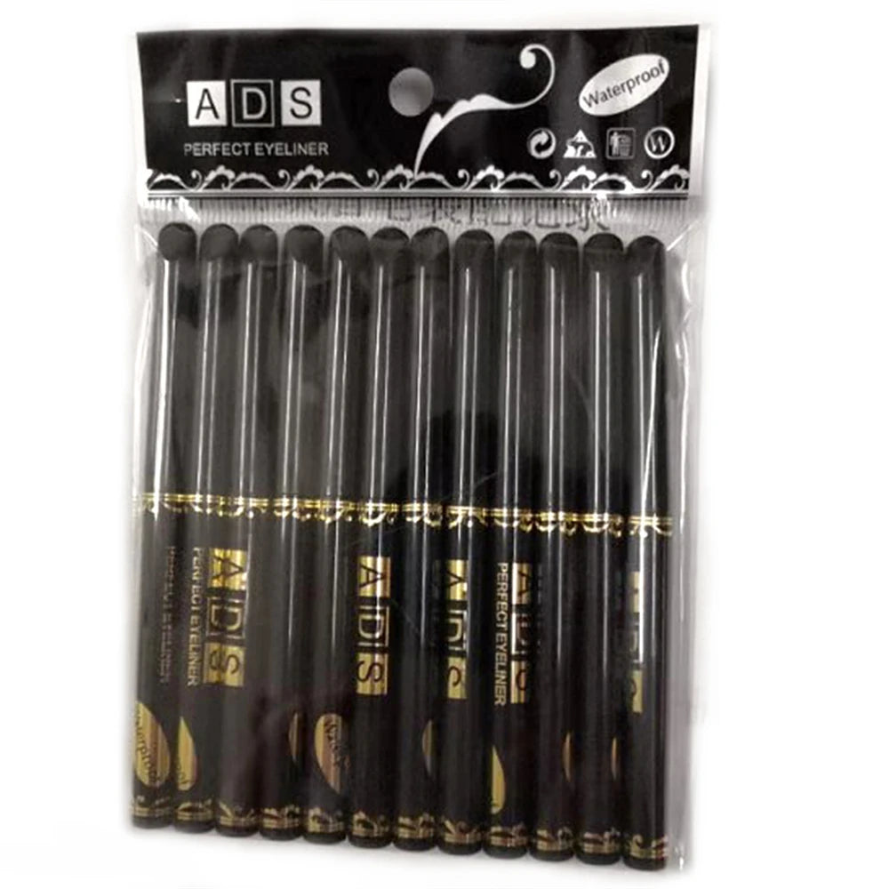 2 Stück wasserdichte schwarze braune Eyeliner-Stifte – wischfest, langanhaltend & anfängerfreundlich, glatt, hochpigmentiertes Punk-Augen-Make-up