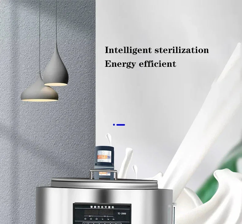 Home Electric 30L Kommerzielle Pasteurisierungsbehälter Milchpasteurisierungsmaschine Joghurt Kuh Wein Farm Rasen Intelligenter Sterilisator 22