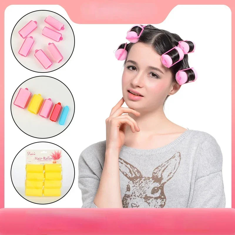 6-14 Stück weiche Schaumstoffkissen-Lockenwickler für Haare, Lockenwickler für Friseursalons, DIY-Locken, Friseurset, DIY-Heimhairstyling-Werkzeuge