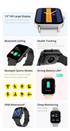 COLMI P81 Smartwatch mit Anruffunktion, Ultra 1,9 Zoll Bildschirm, 24 Std. Gesundheitsüberwachung, über 100 Sportmodi, Bluetooth Smartwatch für Herren und Damen