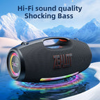 ZEALOT-S89 250W Wasserdichter tragbarer Bluetooth-Lautsprecher, kabelloser Outdoor-Boombox-SubwooferDreifach passive Radiatoren-Tiefer Bass