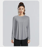 STOUREG Yoga Cover Up, atmungsaktive Sportbekleidung, lockeres Fitness-Shirt, Sport-Tops in großen Größen, kühlendes Sommer-T-Shirt