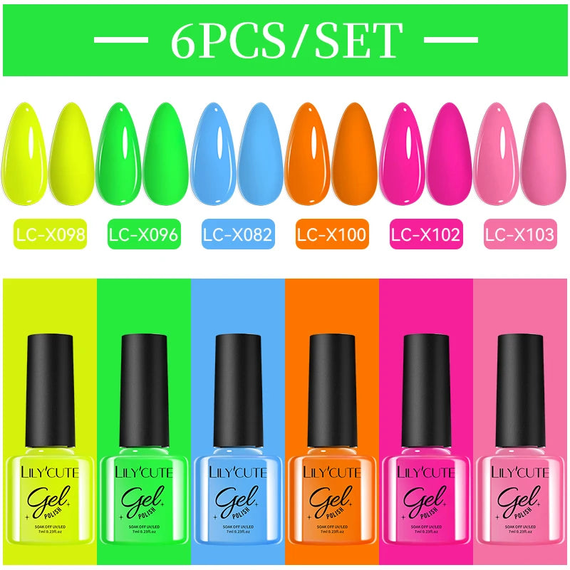 LILYCUTE Nagelgel-Politur-Set, Rosa Grün, Frühling, DIY-Nagelkunst-Design, lang anhaltend, Soak Off UV Gel, Maniküre, Malgel, Vernis-Kit