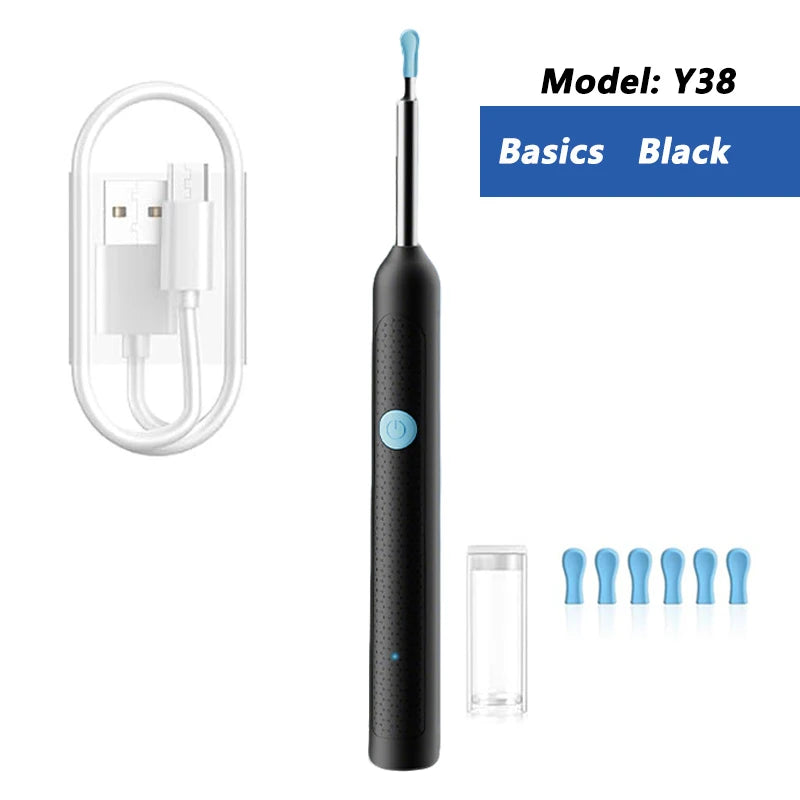 Intelligenter visueller Ohrenreiniger HD Ohrenstäbchen Otoskop USB-C-Ladeendoskop Ohrenschmalzentferner Ohrenschmalz-Entfernungswerkzeug Ohrenschmalz-Minikamera Gesundheitspflege-Set