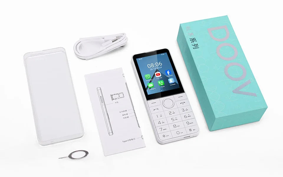NEUES DOOV R77 4G Touch-Tastatur Google Phone Android 13 2,8" Bildschirm 3GB+32GB 2100mAh Volte Anruf Whatsapp Handy Hebräisch Arabisch Telefon