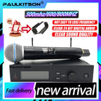 SLXD Mikrofon 500/600/800MHz Drahtloses Mikrofonsystem 4-Pin Headset KSM8/Beta58 Professionelles Audio-Equipment für Bühne Karaoke