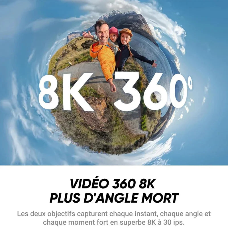 Insta360 X4 Air / X4 Action-Kamera - 165g leichte 8K 360-Grad-Kamera, Unsichtbarer-Selfie-Stick-Effekt integriert, X4 Air gewünscht