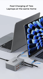 330W USB C GaN Ladegerät 100W PD3.0 PPS QC3.0 Multiport Schnellladestation für Laptop iPhone 15 16 Samsung Macbook Pro Tablet