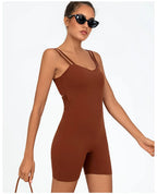 Greenora Damen Workout Strampler Sexy Rückenfrei Yoga Overall Eng Anliegend Body Fitness Activewear Ärmellose Sportbekleidung Einteiler