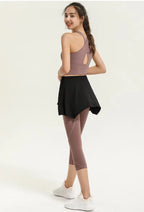 Fitness-Rock, Hüftabdeckung, Workout-Fitness-Bekleidung, Tanz-Ballett-Röcke für Damen, Sport-Yoga-Kleid, kurzer Oberschenkel-Abdeckungsrock