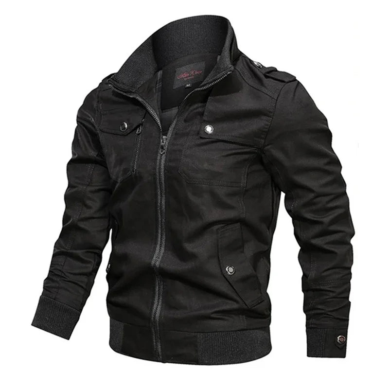 2023 new Pilot Bomber Jacket Coats Mens Cotton Cargo Jackets With Zipper Pockets Retro Casual Work Jacket Male Clothing Outwear Hauptbild