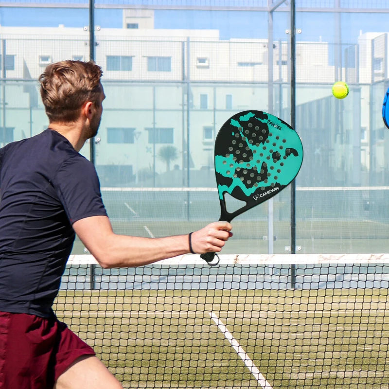 Leichter Carbonfaser-Käfig-Padel-Schläger | Tennisschläger Sportgeräte Fitness und Gesundheit, gute Elastizität, hohe Qualität!