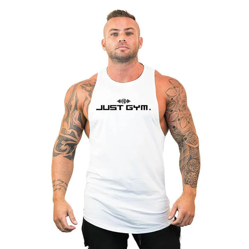 Sommer Bodybuilding Tanktops Workout Stringer Ärmellose Shirts Fitness Herren Gym Kleidung Baumwolle Atmungsaktive Sport Muskelwesten
