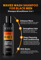 Deep Wave Control Pomade 360 Biotin Sport Starker Halt Wellen Haargel mit Bürste Wellenhaaröl Shampoo Spülung Stylingpflege