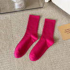 33 Farben Sommer Baumwolle Weiche Socken Fröhlich Bunte Damen Mid-Tube Strümpfe Modetrend Rot Grün Knöchelsocken Herbst Strumpfwaren