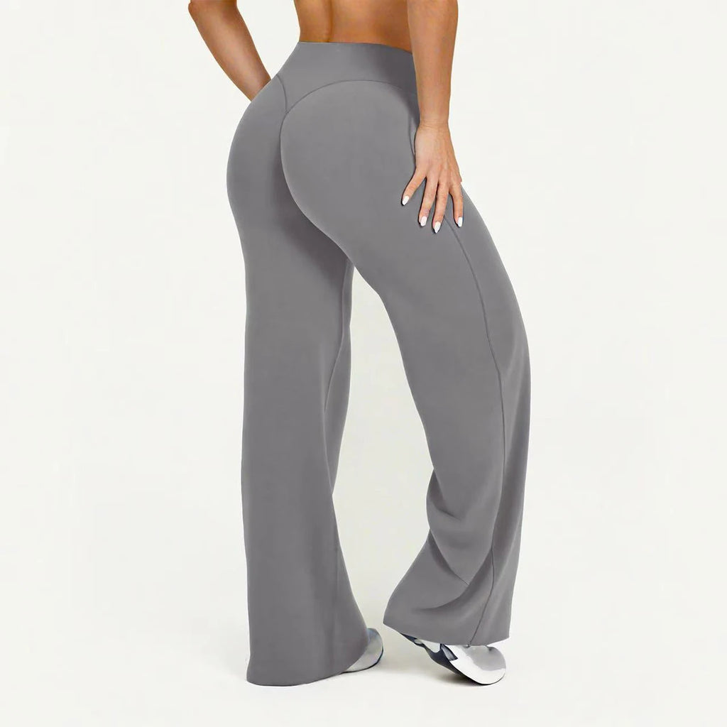Ausgestellte Leggings Gerade Leg Leggings Damen Weite Hosen Yoga Atmungsaktive Fitness Kleidung Vielseitige Freizeithose