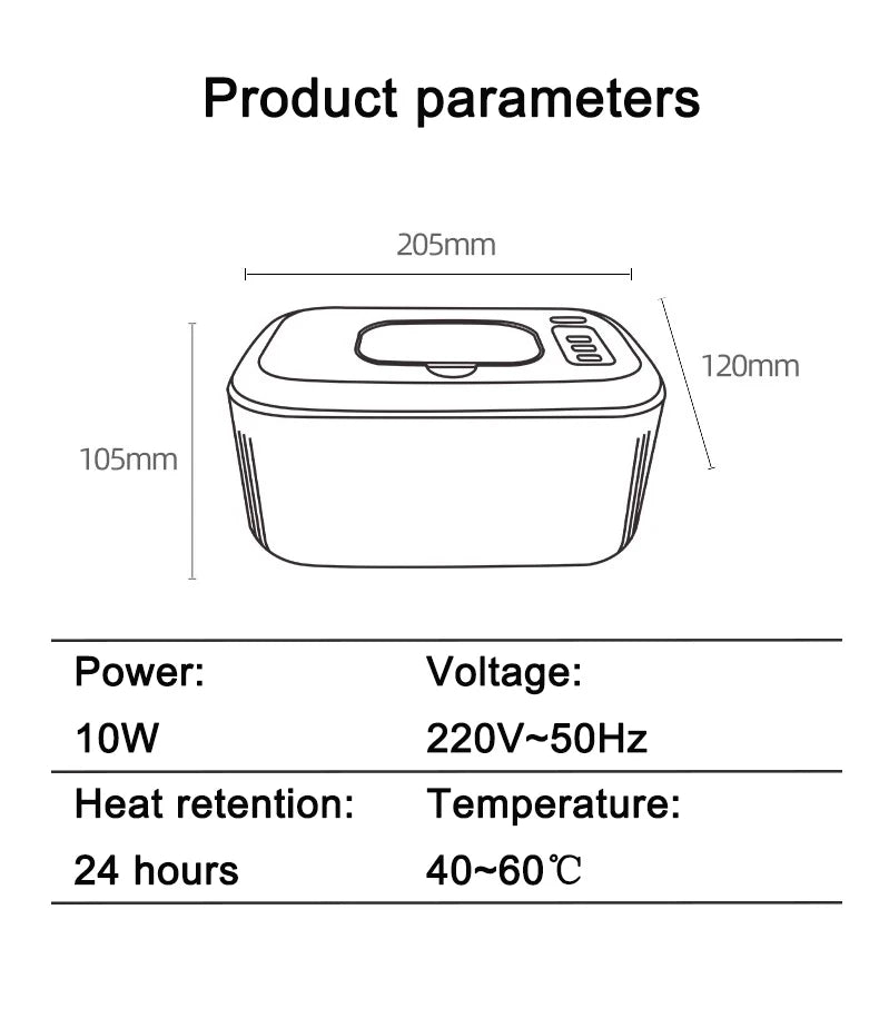 USB Baby-Feuchttuchwärmer, elektrischer Taschentuchheizer, Baumwolltuchspender, digitaler einstellbarer Temperaturregler, Serviettenspender EU