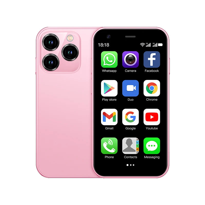 SERVO 15SE Mini Smartphone 3G WCDMA Android System WiFi Hotspot Play Store 3.0" Display Kleine Palm-Smartphones Dual SIM Standby