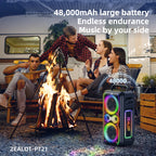 ZEALOT-PT21 200W Kabelloser Bluetooth-Lautsprecher, tragbarer Outdoor-Lautsprecher mit sattem Bass, Stereokopplung, Reverse Charging,