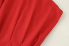 KONDALA 2026 Frühling Sommer Vintage Damenkleid Mode Einreihig Schärpen Drapierter V-Ausschnitt Ärmellos Schicke Braune Damenkleider