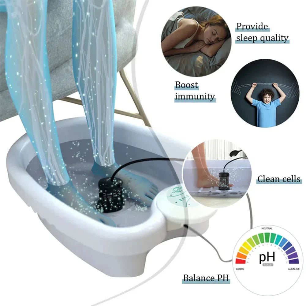 Detox Ionic Foot Spa Bad Maschine Massage Fuß Ionische Entgiftung Lindert Müdigkeit Fördert gute Gesundheit und volle Vitalität